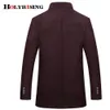 Holyrising Wool Coat Men Thick Overcoats Topcoat Mens Single Breasted Coats And Jackets With Adjustable Vest 4 Colours M-3XL 201127