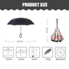 Parapluie inversé multicolore Parapluie cadeau de voiture mains libres Double tissu Résistant aux intempéries Publicité Parapluie Créativité Rain Gear YL0056