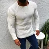 Men Casual O Neck Knitted Pullover Sweaters Autumn Winter Slim Fit Long Sleeve Cable Knitwear Sweater Pullover Pull Homme6097714