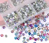 Rhinestone lösa pärlor Set för konst Naglar dekorationer Bling Crystal Gems Juveler Tillverkning Kit Makeup Kläder Skor Dekoration