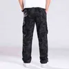 Pantaloni cargo mimetici primavera estate pantaloni da uomo in cotone tasca casual allentati larghi tattici abbigliamento moda pantaloni hip-hop H1223