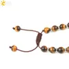 CSJA pierres naturelles perlées colliers d'oeil de tigre pour hommes arbre de vie pendentifs Mala Yoga perles 7 Chakra Reiki bijoux féminins S469 201013