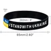 Bracelets de drapeau ukrainien bleu jaune couleur noire je me tiens avec le bracelet en caoutchouc de l'ukraine bracelets de sport élastiques en silicone unisexe 2022 bracelet de poignet populaire T39Z8MY