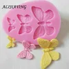 1Pcs Sugarcraft Butterfly Silicone molds fondant mold cake decorating tools chocolate moulds wedding decoration mould D0101