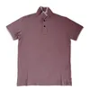 Polo Shirt جاكيت رياضي صيفي بأكمام قصيرة للرجال مع وزرة كبيرة الحجم من القطن بطية صدر السترة