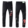 Jeans da uomo di lusso firmati Pantaloni di jeans bianchi a gamba sottile dal design lavato di marca Pantaloni da motociclista skinny elasticizzati leggeri278v