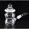 6.3inchs Små Bong Hookahs Recycler Dab Rigs Babyflaska Glas Rökrör Glasbubbler med 14mm skål