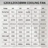 120mm 12cm 12038 Fan 12V 24V 120mm*120mm*38mm Fan DC Brushless Cooling 120x120x38mm 2PIN PC Computer Case Cooler