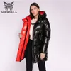 AORRYVLA nouvelle veste d'hiver des femmes épais chaud long manteau bouffant coton femme Parkas mode décontractée veste d'hiver femmes à capuche 2020 LJ201021