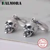 BALMORA Pure 925 Sterling Zilveren Schedel Oor Stud Oorbellen Voor Vrouwen Mannen Vintage Mode Thaise Oorbel Sieraden Brincos Gift 2112313893968