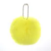 13 couleurs 8 CM fausse fourrure de lapin boule porte-clés femmes filles voiture sac d'école porte-clés mignon chaîne pompon porte-clés bijoux accessoires