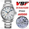 VSF Aqua Terra 150m Ryder Cup 41,5 mm Cal A8500 Automatische heren Watch Golf Witte wijzerplaat Blauwe stok Roestvrijstalen armband 231.10.42.21.02.005 Super Edition Puretime 04A1