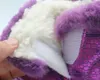 Apakowa 2020 stivali invernali per ragazze lucidi in pelle PU moda stivali da neve per bambini fodera in peluche calda stile HookLoops scarpe per bambini LJ201029