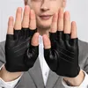 Nuovi guanti in pelle autentici di primavera di arrivo MEN039 Guida sfoderata da 100 guanti a mezzo dito in palestra senza dita fitness2248925