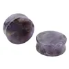 -Dubbel uitlopende natuursteen oor pluggen tunnels meters expanders stone zadels verkocht als paar (8 mm, 10 mm, 12mm, 14mm)