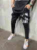 Męskie dżinsy męskie spodnie śliniane solidne kolory kombinezony litery drukowane skinny slim fit denim spodnie kombinezony szelki Streetwear1