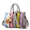 Hbp kvinnor v￤ska vintage casual tote topphandtag messengerv￤skor axelv￤skor handv￤ska handv￤ska l￤der totes v￤skor m￶rkpink f￤rg