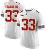 NCAA Ohio State Buckeyes 1 Justin Fields Jersey Futbol 33 Master Teague III Pete Werner Togiai Tuf Borland Finalleri 2021 Şekerlik Dikişli Yüksek Kalite