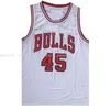 Stitched Custom No.45 Vit 94-95 Klassisk Vintage Mesh Jersey Kvinnor Youth Mens Basketball Jerseys XS-6XL NCAA