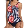 Kobiety z tankowaniami w rozmiarze stroju kąpielowego Plus size vintage bikini 2020 BIQUINI DRITR Kąpiec Kobiet Monokini Swim Suit Beach Wear 3xl T200708