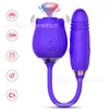 NXY Vibrators Сяер OEM / ODM Rose Цветок Вибратор 2 В одном клиторате сосание G Sport Sex Toys Женщины Взрослый Телескопический 0110