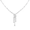 Luxury Fashion Elegant Temperament Digital No 5 Tassel Necklace For Women 925 Elektropläterad Platinum AAA Zircon Shiny Exquisite3947713