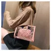 Kosmetisk väska Designer Axelväskor Kvinnor Transparent Diamond Lattice Composite Messenger Bag Lady Luxury Combine Crossbody Handbag Lock HBP