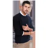 Kuegou 100% bawełniany jesienna zima odzież męska Sweter Kolor patchwork Man Man Pullovers Sweatters Top Top Plus Size YYZ2204 201221