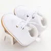 Moda Tasarlanmış Saf Renk Bebek Bebek Sıcak Yün Kış Kar Botları Beşik Ayakkabı Kaymaz Kauçuk Taban Bottes LJ201104