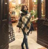ファッションニューデザインチェック柄の停止トップクオリティ女性のファッションレトロなスカーフ冬のウールのマントの暖かい毛布の縞大型毛布のスカーフ