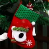 Noel Ağacı Dekoru kolye HH7-1778 için Noel Çorabı ayı geyik Çorap Sevimli Şeker Hediye çanta kardan adam Santa Claus Asma Mini Noel