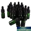 24 stks 5ml lege groene glazen druppelfles met pipptte voor essentiële oliën Aromatherapie vloeistof
