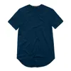Мужские сплошные цветные повседневные моды мужская удлиненная футболка для футболки HIP-хоп футболка женские халаты хараджуку рок-хип-хоп футболка