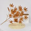 Artificial flower five-pointed small maple leaf wedding plastic flower material high-end wedding ceiling road lead flower arrangement