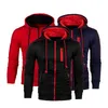 Herren Fleece Hoody Sweatshirts Herbst Langarm Lauf Jacke Männer Casual Strickjacke Zipper Jogging Thermische Hoodies1