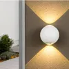 Arandela moderna ilumina para cima e para baixo lâmpada de parede interna IP65 luzes de parede de jardim decoração de iluminação externa para varanda corredor frontal2547198