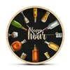 Happy Hour Wine Time Wine O039Clock Booze Wall Clock Homme Cave Pub Bar Wall Decor Restaurant Wine Drinker Cadeaux Alcool Cadeaux A7480907