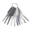 Master locksmith 10 Uds. Jiggler Keys Lock Pick para herramienta de selección de bloqueo de doble cara