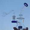 colore Dab rig bicchiere di vetro bong pipa ad acqua per fumatori thick14mm bong in vetro riciclato con tubo per bruciatore a nafta in vetro da 14 mm