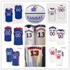 NCAA Custom Ku Kansas Jayhawks Stitched College Basketball Jersey Tristan Enaruna Silvio de Sousa Ochi Agbaji Udoka Azubuike David McCormack Jalen Coleman-Lands