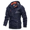 Herren Taktische Jacke Herbst Schnell Trocknend Militär Mantel Männlichen Multi Taschen Mit Kapuze Windjacke Wasserdichte Bomber Plus Größe 4XL 220301