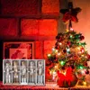 1セットクリスマス木製人形の装飾クリスマスくるみ割り人形ペンダントパーティーストアのためのクリエイティブキラキラ輝く飾りhom12440
