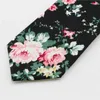 Floral Ties For Men Skinny Mens Ties Gravatas Slim Corbatas Vestidos Wedding Cotton Groom Neck Tie Cravat Necktie