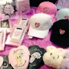 Japansk harajuku söt kwaii lolita söt esther kim kärlek kaniner broderi rosa hatt hip hop baseball cap y200714