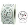 Cirkel Dank u Stickers Seal Labels Flower Food Sticker Handgemaakte briefpapier voor het ondersteunen van mijn kleine bedrijven
