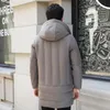 Parkas masculinos masculinos mais homens de meia-idade de capa de gola com capuz para homens longos casacos de inverno no casaco protetor1