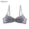 Confortable mince coton femmes sous-vêtements blanc sexy soutien-gorge plus taille C D tasse broderie brassière push up soutiens-gorge dentelle lingerie noir LJ200822