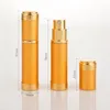 5ML Portable Aluminum Refillable Glass Perfume Bottle With Sprayer Empty Cosmetic Parfume Vial For Traveler