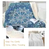 BeddingOutlet Bohemian Blanket for Beds Floral Paisley Thin Quilt Sky Blue Mandala Bedspread 130x150cm Fleece Throw Blanket 201128