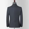 Schinteon Men Autumn Blazer Jacket Stand Okoł Slim Fit Smart Casual High Quality Chinese Tunik Suit 220310